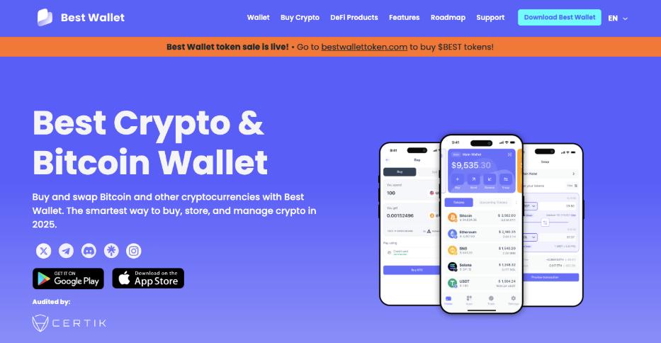 Best Wallet v2.11 erreicht die App Stores mit neuen Transaktions- und Solana-Integrationsfunktionen