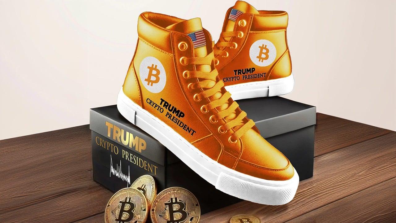 特朗普吸引加密用户再出招，比特币主题运动鞋售罄后黄牛5倍转售 image 0