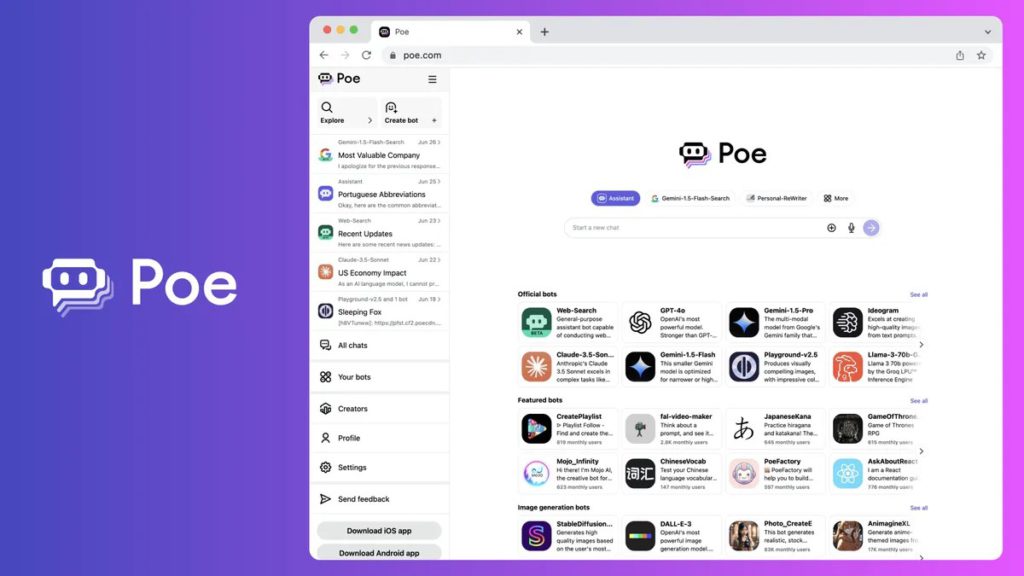 Apa Itu Poe AI? Cara Membuat Chatbot di Poe, Platform Agregator Chatbot AI image 0