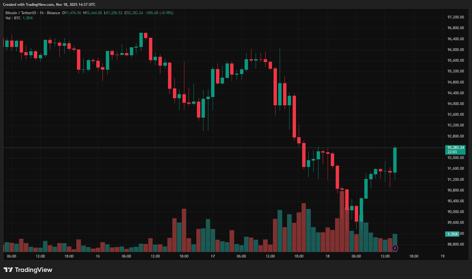 Медвежья хватка: почему биткоин рухнул ниже $90 000 и что говорят эксперты