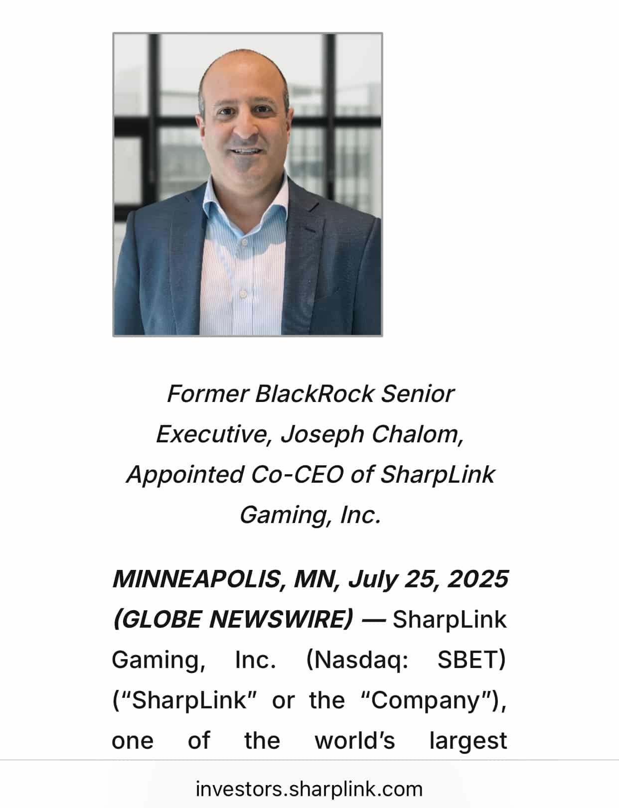 SharpLink compra 77,210 ETH y supera la emisión mensual de Ethereum