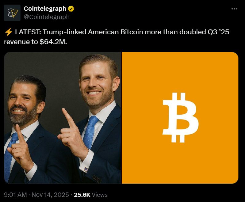 „Volatilität ist unser Freund“ – Eric Trump unbeeindruckt vom Crash der Kryptomärkte image 0