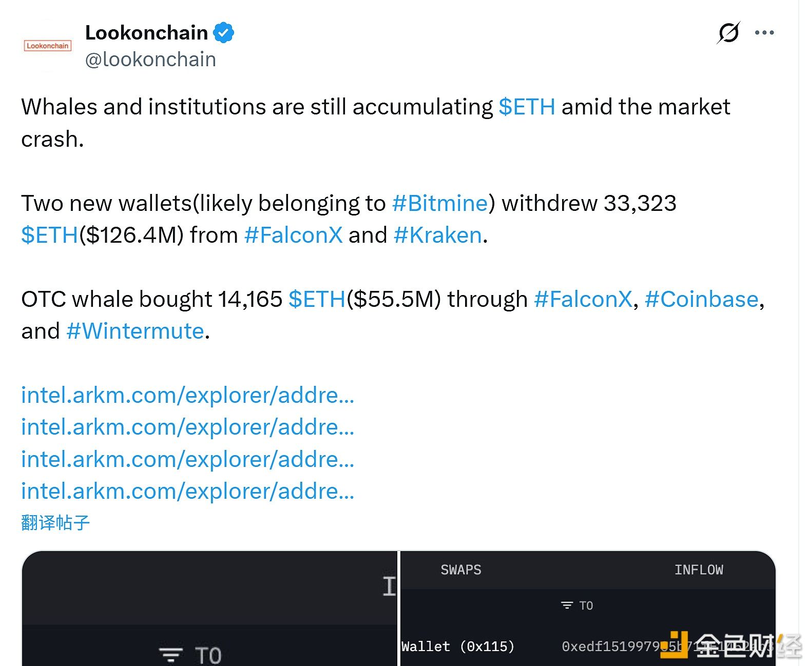 Il nuovo wallet sospetto di Bitmine ha accumulato 33.323 ETH, per un valore superiore a 120 milioni di dollari.