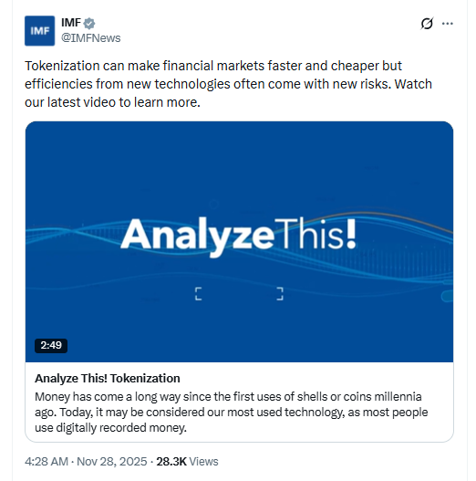 МВФ предупреждает, что токенизированные рынки могут усугубить мгновенные обвалы image 1
