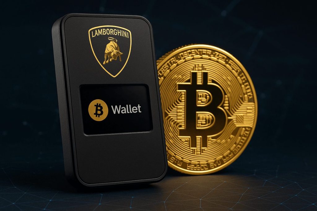 Lamborghini lança carteira de BTC em parceria com a Ledger