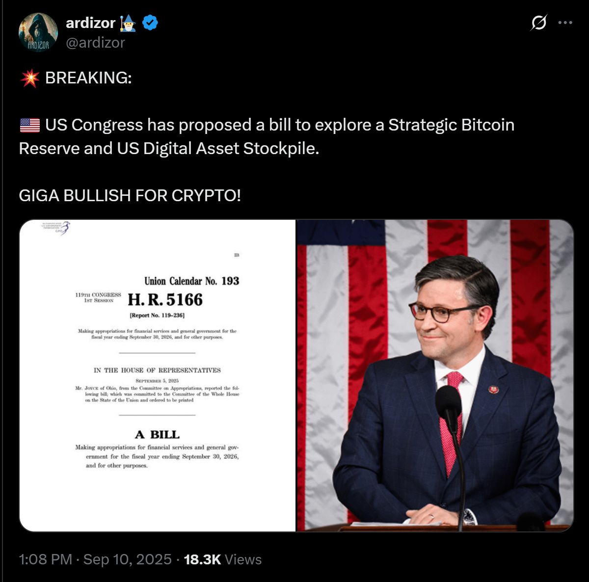 US-Kongress schlägt Gesetzentwurf für strategische Bitcoin-Reserven und digitale Vermögenswerte Bestände vor image 1