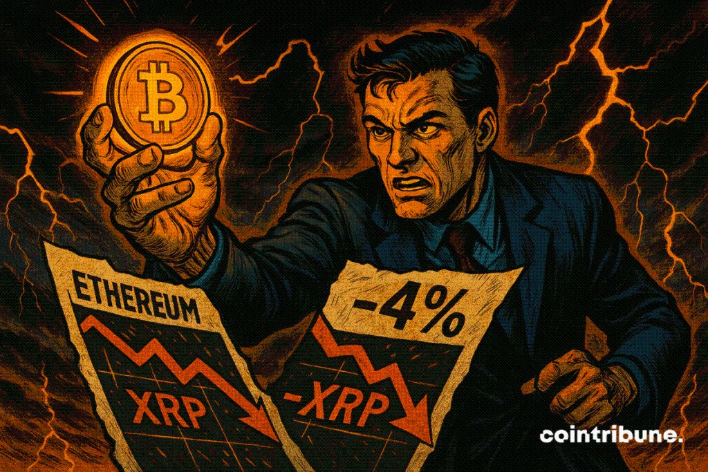 Crypto : Ethereum perd 4%, XRP plonge de 12% malgré un Bitcoin relativement stable image 1
