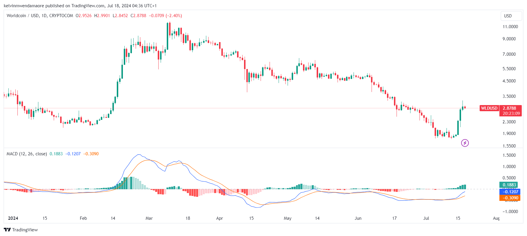 Прогноз цены Worldcoin (WLD) на 2024-2030 годы: достигнет ли цена WLD $100 в ближайшее время? image 3