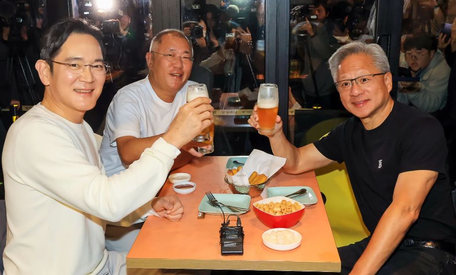 Jensen Huang's fried chicken meal sends Korean