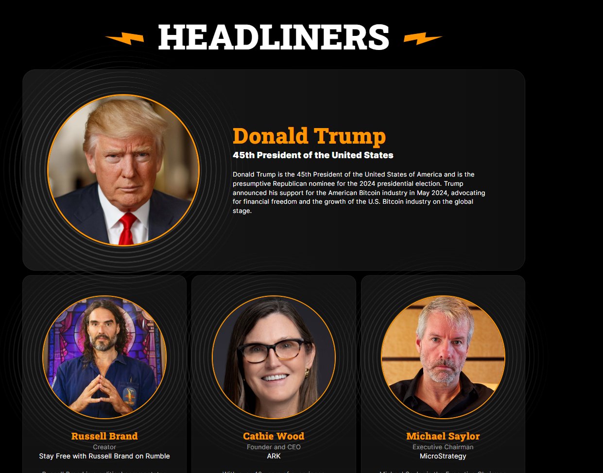 Donald Trump, Michael Saylor et Kennedy Jr : line-up exceptionnelle de la conférence Bitcoin image 3