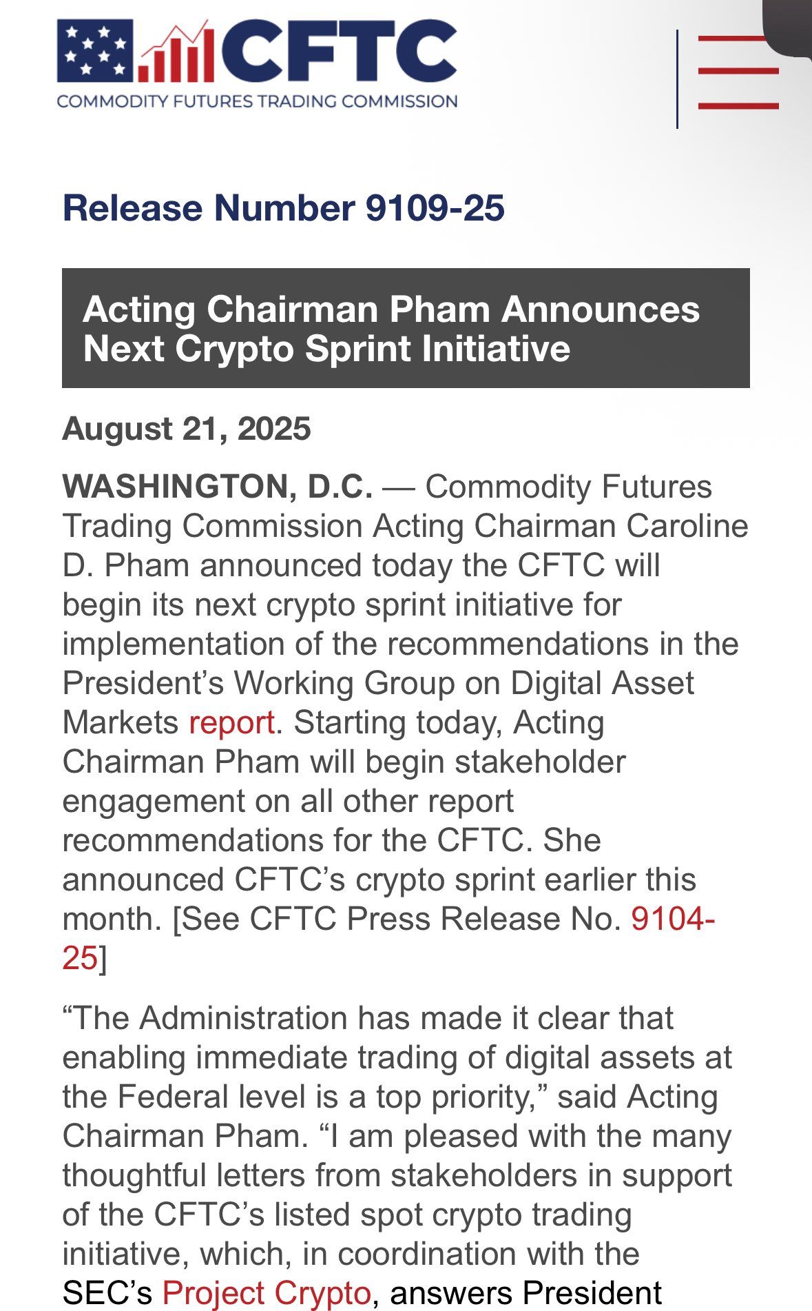 联手出击：详解CFTC“加密冲刺计划”与SEC“Project Crypto”的战略蓝图 image 0