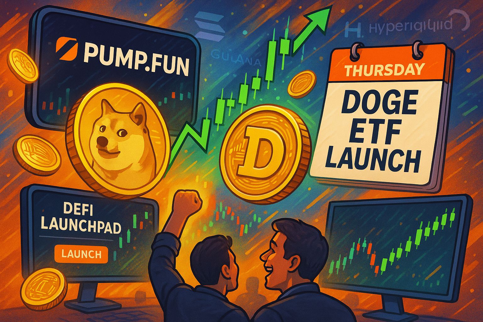 Memecoin-News: Pump.fun dreht Hyperliquid im Umsatz um, DOGE ETF wird diese Woche erwartet image 0