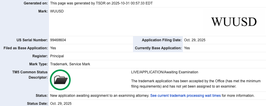 Western Union подала заявку на торговую марку WUUSD с намеком на криптосервис