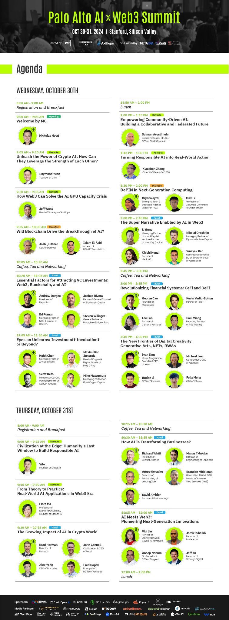 Palo Alto AI X Web3 峰會官方議程發佈! image 0