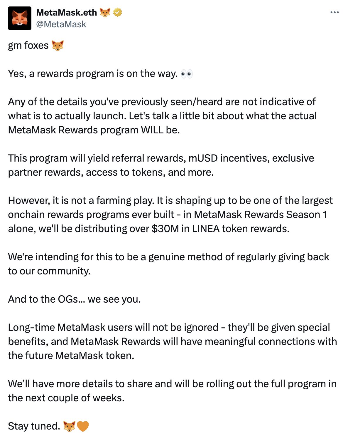 MetaMask 推出3,000萬美元加密貨幣獎勵計劃，提升用戶激勵 image 3