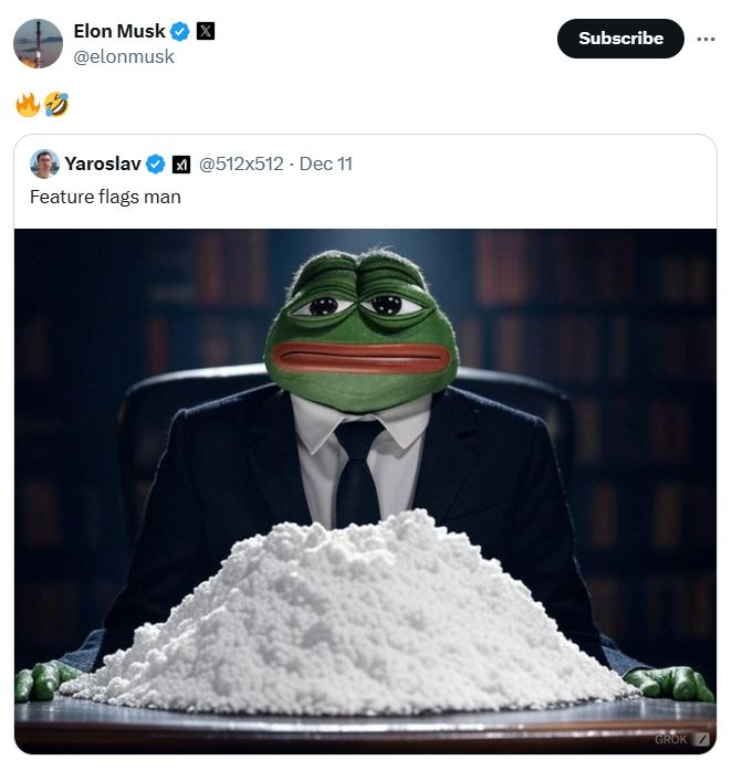 7 Respons Elon Musk terhadap Gambar AI Pepe the Frog image 5