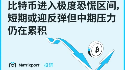 Investigación de Matrixport: Bitcoin entra en una zona de miedo extremo, podría experimentar un rebote a corto plazo pero la presión a medio plazo sigue acumulándose