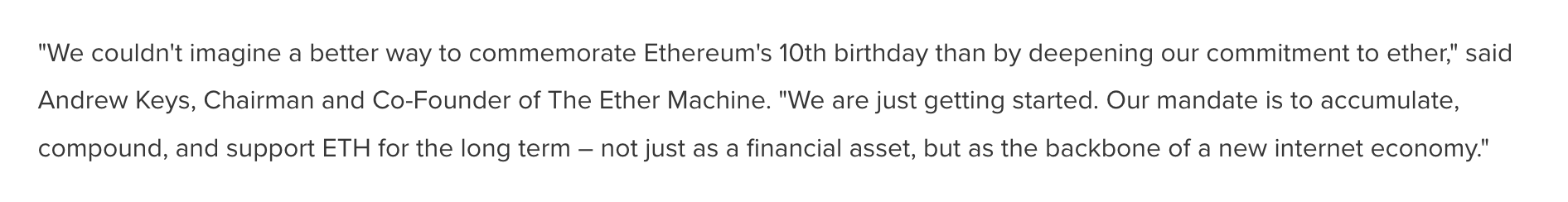 La Máquina Ether Supera al Fundación Ethereum con una Gran Adquisición de ETH