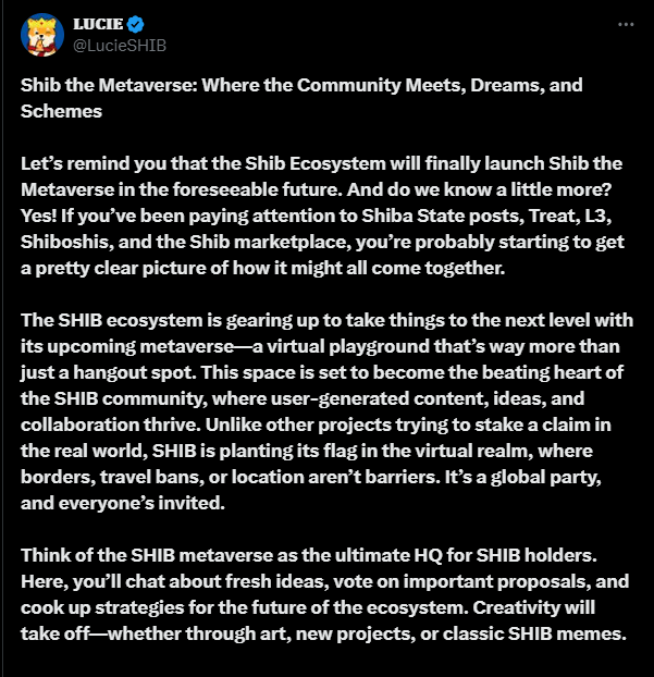 When Can the SHIB Community Expect Shiba Inu’s Metaverse to Go Live? image 1