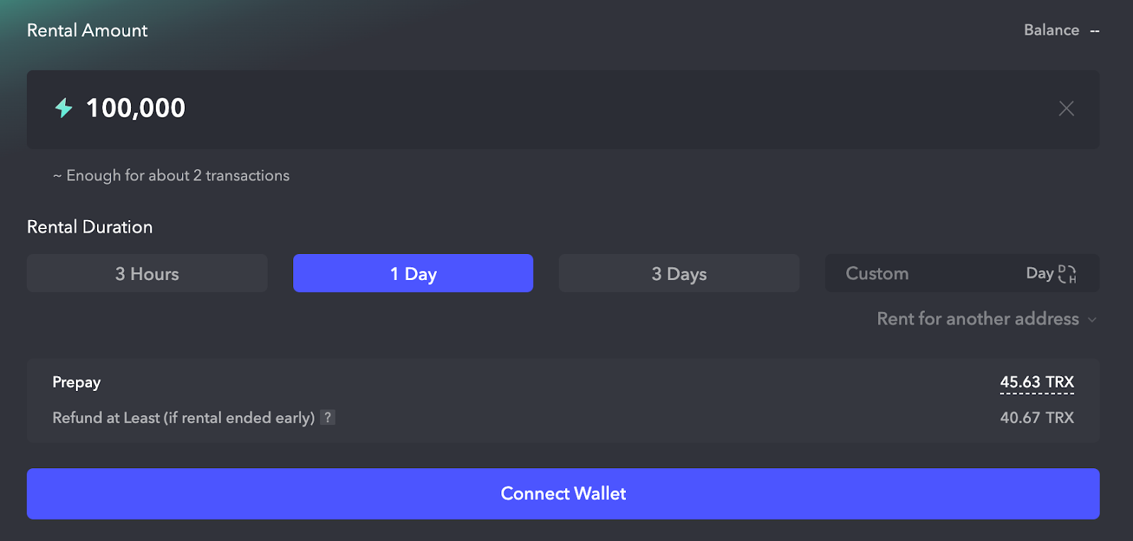 JustLend DAO Energy Leasing Tutorial | Energy Leasing Fee Significantly Reduced to 8%, TRON Lowers Fees Across the Board to Help Users Participate in the Ecosystem at Lower Costs image 2