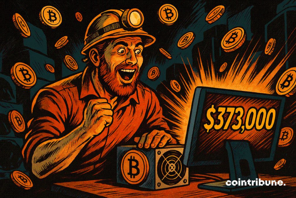 Un mineur solitaire décroche le jackpot : 373 000 $ en Bitcoin image 1
