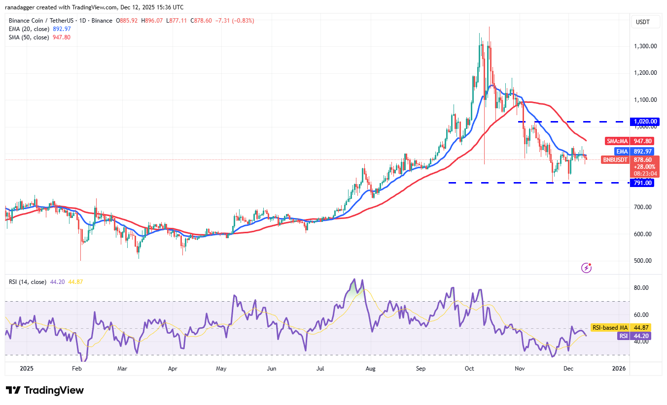 Previsioni dei prezzi 12/12: BTC, ETH, BNB, XRP, SOL, DOGE, ADA, BCH, HYPE, LINK image 3