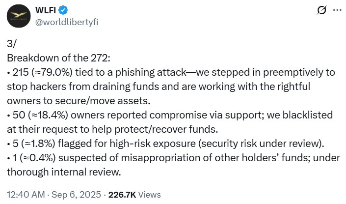 Le protocole crypto de la famille Trump accusé de figer les fonds d’utilisateurs image 1