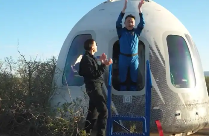 Justin Sun Makes Space Dream Come True, Sets New Record for Chinese Astronauts