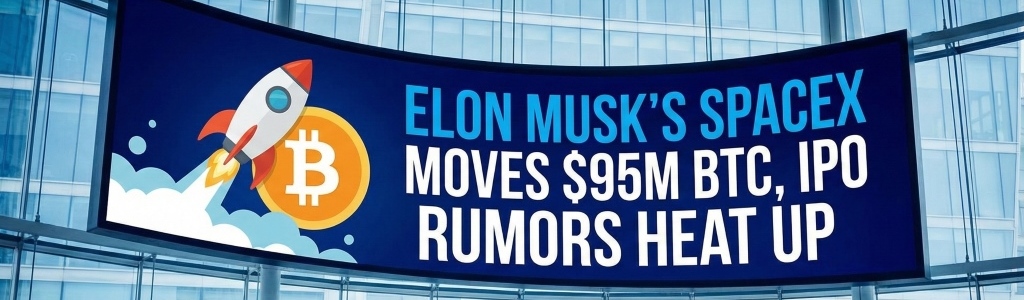 SpaceX de Elon Musk mueve $95M en BTC mientras se intensifican los rumores de IPO