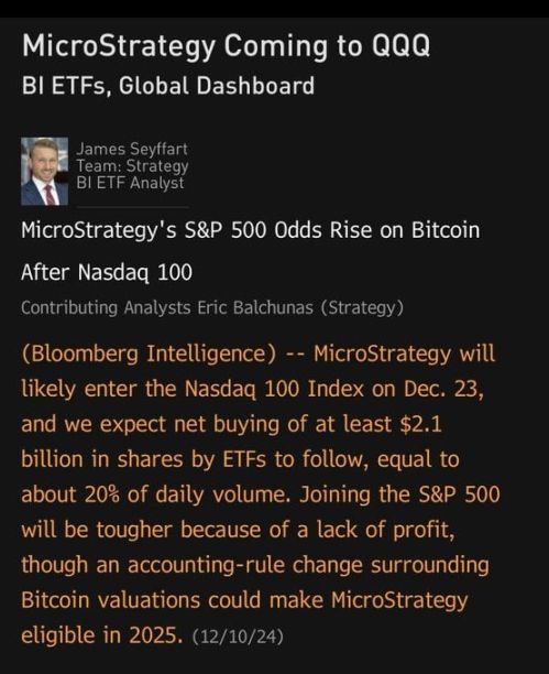 MicroStrategy 距离纳斯达克 100 指数只差一步之遥？ image 1