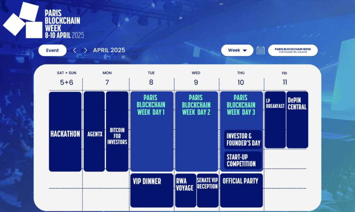 Die Paris Blockchain Week 2025 veröffentlicht erweiterten Zeitplan und führt viele neue Veranstaltungen zu aktuellen Themen ein image 0