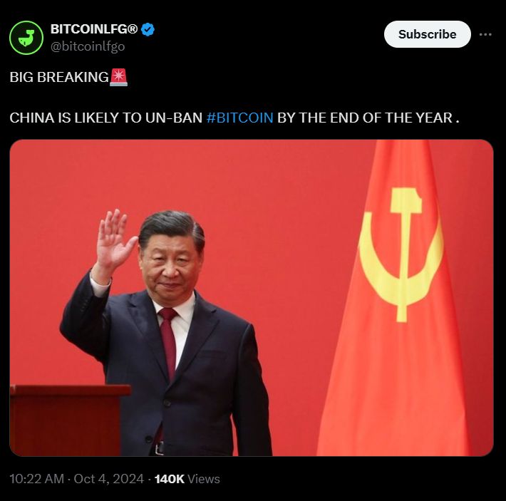 China Rumored to Unban Bitcoin: How Likely Is It? image 0