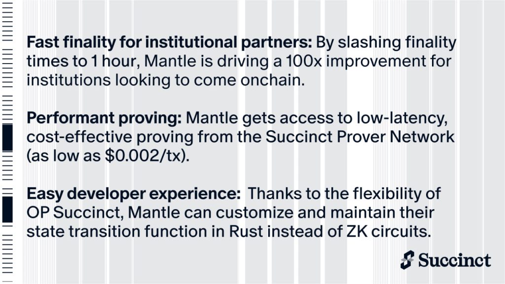 Mantle nâng cấp lên OP Succinct trên Mainnet, tạo ra ZK Rollup lớn nhất thế giới image 1