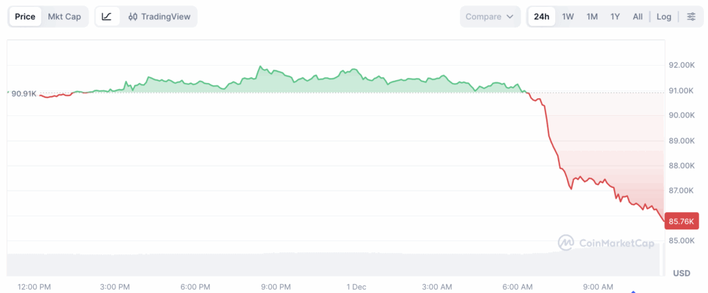 Bitcoin Rontok ke US$85.000, Ini Penyebabnya! image 0