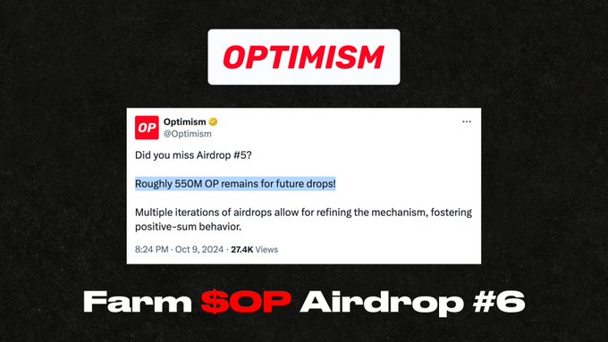 550M $OP 未来空投计划解析及第六次空投的可能条件 image 0