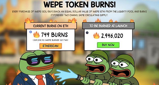 Wall Street Pepe brûle 1 milliard de WEPE pour s’étendre stratégiquement sur Solana — dernières 24 heures pour réclamer les NFTs image 1