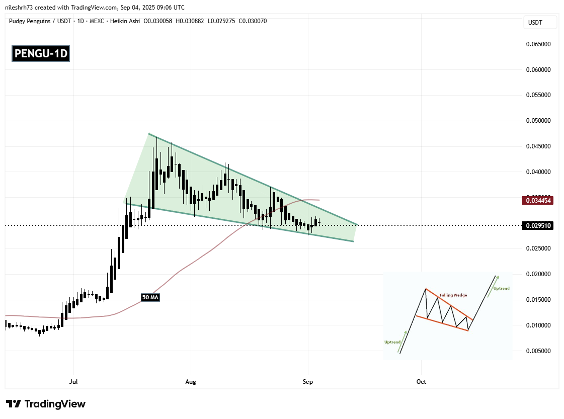Is Pudgy Penguins (PENGU) Poised for a Breakout? Key Pattern Formation Suggests So! image 1
