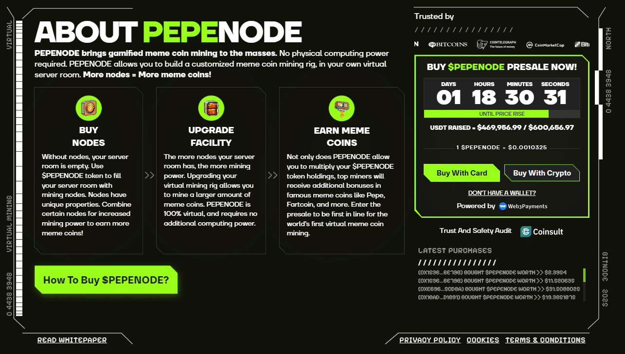 Krypto News: PepeNode sammelt 500.000 Dollar im Krypto-Presale – neuer Kandidat unter den vielversprechenden Meme Coins image 9