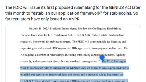 FDIC pronta para impor novo regulamento de stablecoins dos EUA sob a GENIUS Act