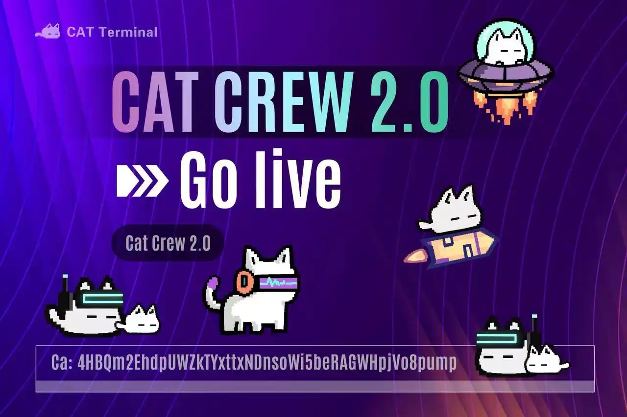 Trò chơi AI Solana Chain CAT Crew 2.0 "Hash Power Era" chính thức ra mắt