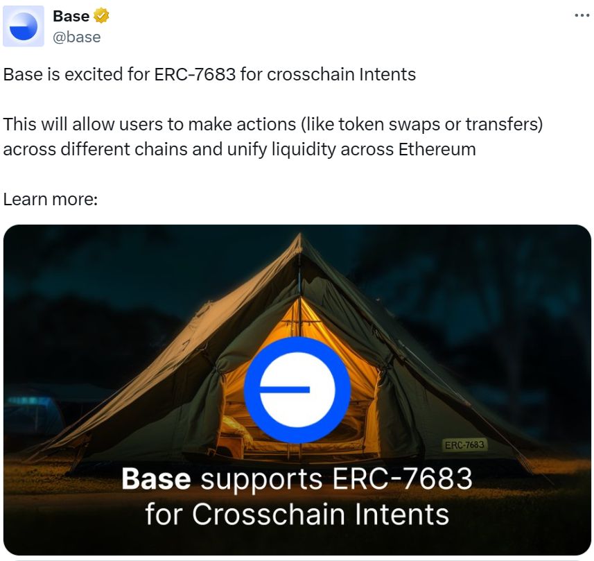 Web3 早报：Base 支持跨链意图消息传递标准 ERC-7683、俄罗斯批准加密税法、加密收益协议开发商 Avant 完成 650 万美元种子轮融资，Avalaunch 等参投 image 0