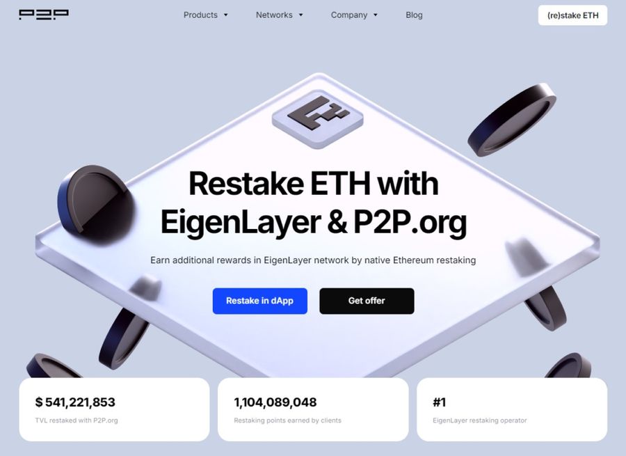 EigenLayer dan P2P.org Kerja Sama Tawarkan Hasil Restaking yang Lebih Menarik