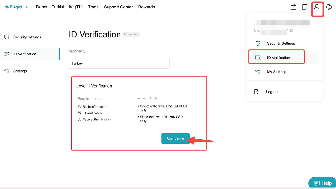 How to Buy Crypto with TRY (Turkish Lira) on Bitget Turkey | Full Guide image 2