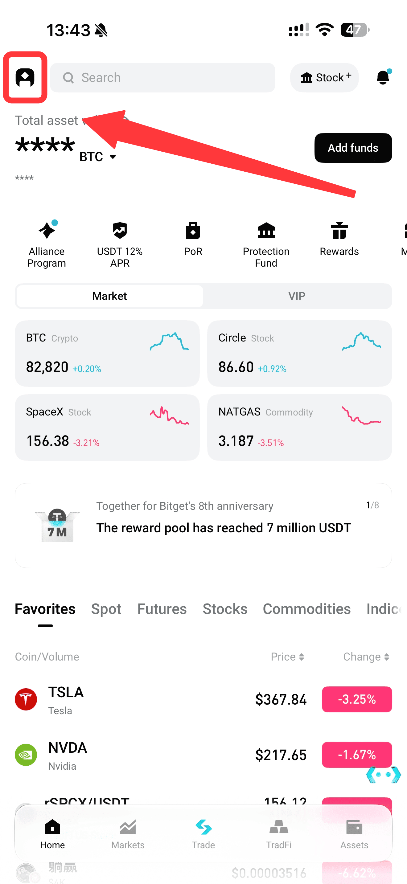 Comment transférer des actions de Tiger Brokers vers les rToken de Bitget