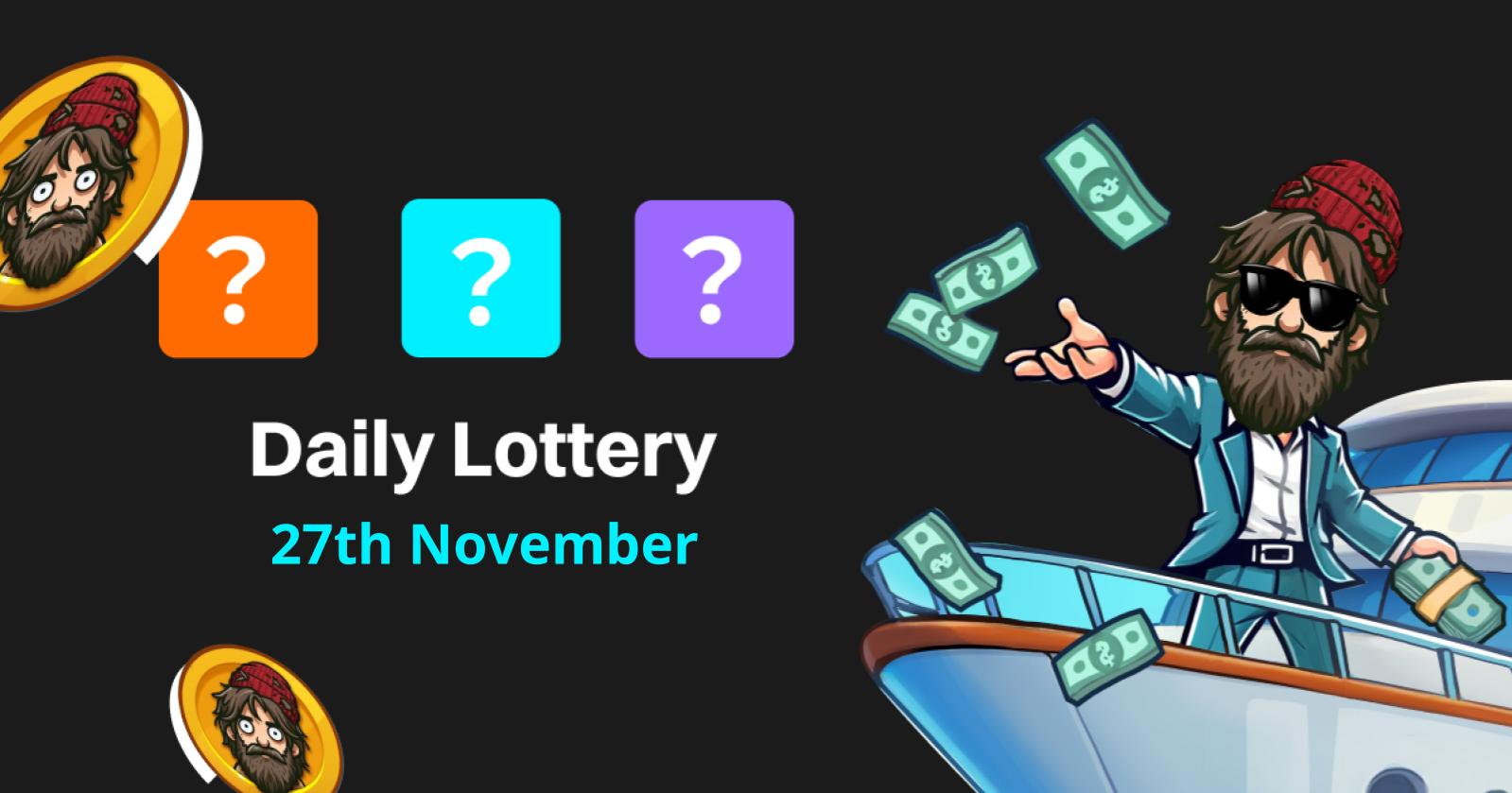 Today's Bums Lottery Daily Combo Cards for November 27-28, 2024