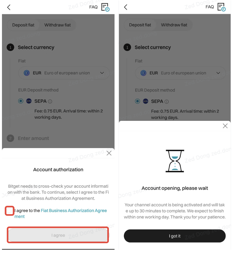 Making Bank Deposits and Withdrawals on Bitget App image 2