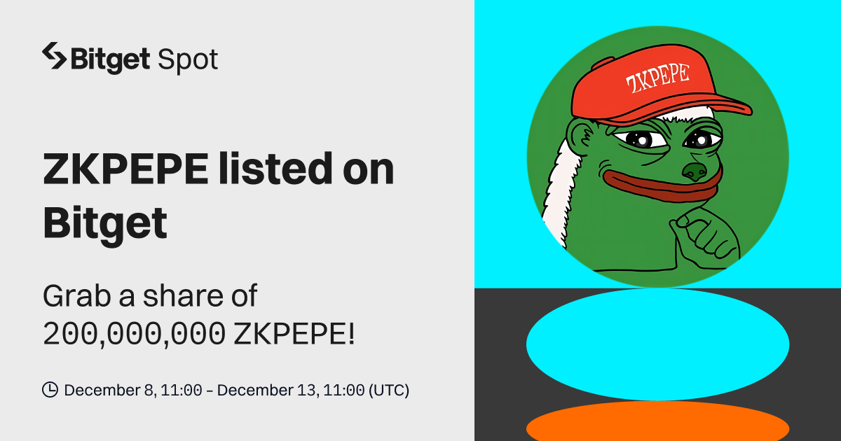 ZKPEPE (ZKPEPE) will be listed on Bitget. Come and grab a share of 200,000,000 ZKPEPE! image 0