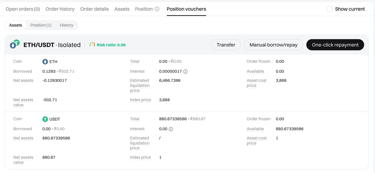 Introduction to Bitget spot margin position voucher image 3