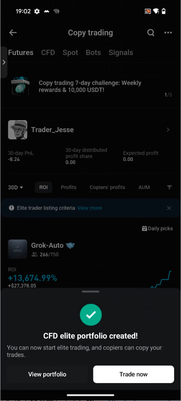 Copy Trading Bitget CFD est désormais disponible image 3