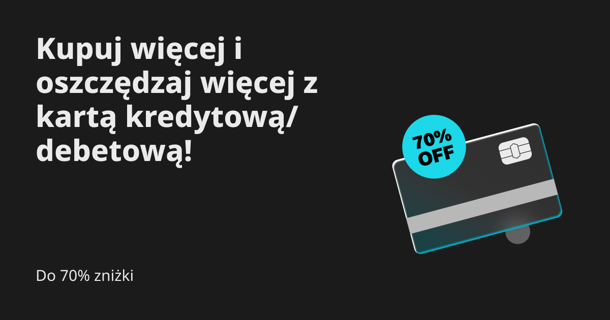 Do 70% zniżki: Kupuj więcej i oszczędzaj więcej z kartą kredytową lub debetową! image 0